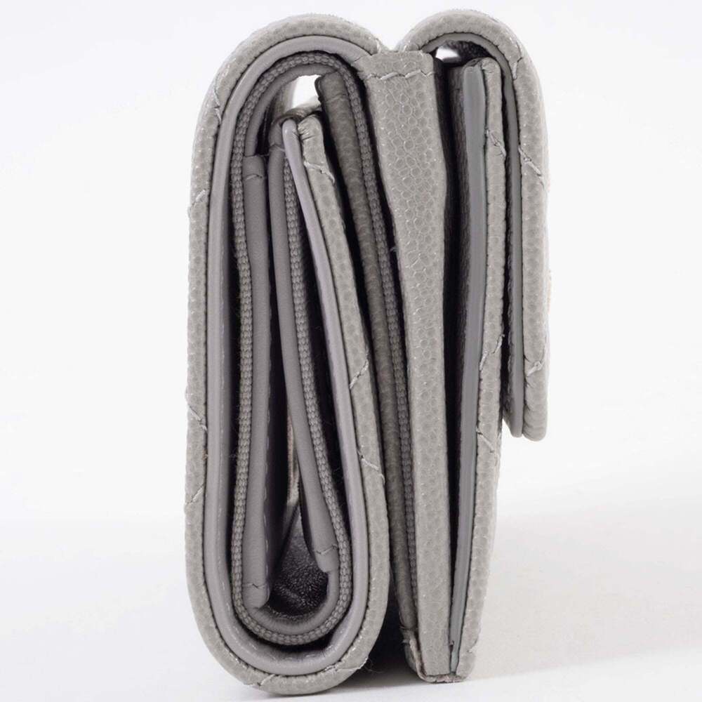 CHANEL Gray Caviar Leather Wallet - Picture 5 of 16